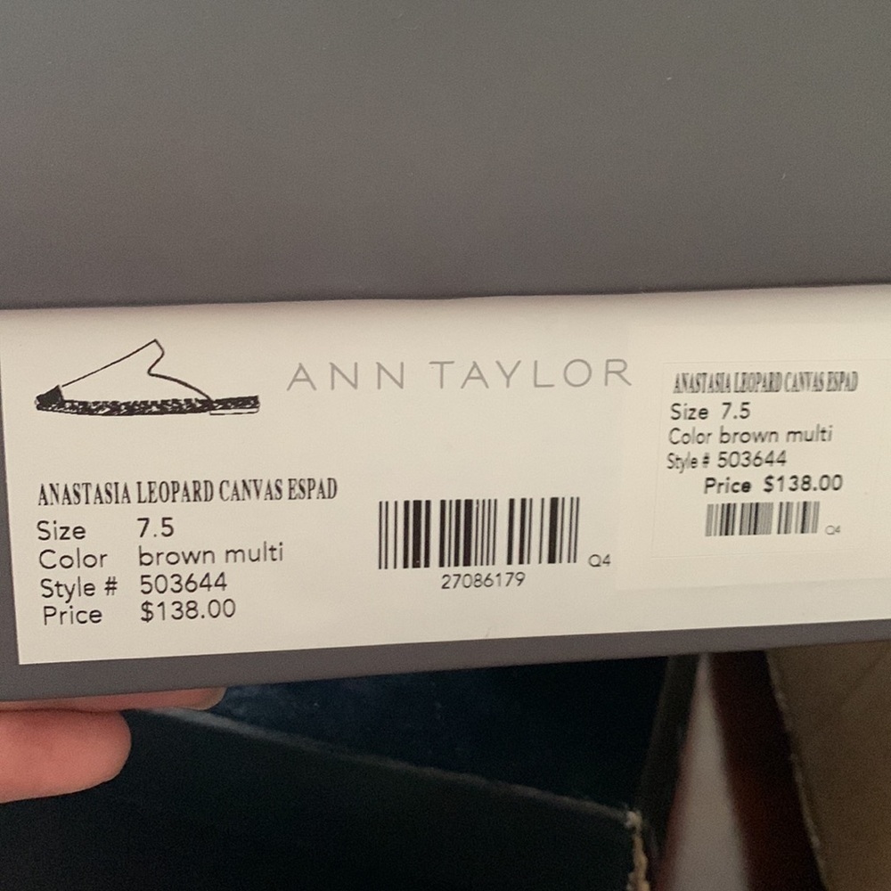 ANN Taylor Anastasia Leopard Espadrille Brown 7.5 - Picture 9 of 9